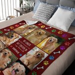 Couverture Personnalisée avec Collage de 8 Photos et Nom Style Patte Forever In My Heart Cadeau Souvenir Sympathie pour Amoureux d'Animal de Compagnie