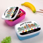 Gepersonaliseerde Leuke Stationery Element Food Grade Kid's Lunch Box met naam terug naar school Verjaardagscadeau voor meisjes jongens