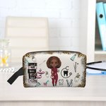 Personalizado de dibujos animados de diseño de dispositivos médicos neceser con nombre de la semana de la enfermera Apreciación de regalo para la enfe