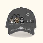 Personalisierte Mehrfarbige Cartoon Katze Hund Design Kappe Baseballmütze mit Namen Sport Zubehör Geburtstagsgeschenk für Tierliebhaber