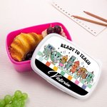 Gepersonaliseerde Leuke Stationery Element Food Grade Kid's Lunch Box met naam terug naar school Verjaardagscadeau voor meisjes jongens