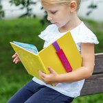 Personalized Leather Elastic Book Band with Embroidery Name Birthday School Season Gift for Book Lover