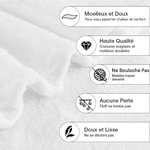 Couverture Douce Multicolore Personnalisée avec Personnage Fleur de Naissance et Nom Cadeau Anniversaire Fête Noël pour Enfant Famille