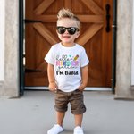 Personalised Adorable Pencil Design 100% Cotton Kid's T-shirt with Name and Grade Back to School First Day of School Gift for Girls Boys
