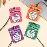 Henkilökohtainen Classic Apple Composition Book Style Kaksipuolinen Hall Pass Opettaja Lanyard School Takaisin kouluun arvostus viikko lahja Primary T