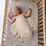 Personlig våffelmuslin i 100% bomull Baby Swaddle Mottagningsfilt med broderat namn Baby Shower Present för nyfödda