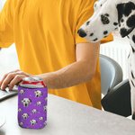 Personalised Multicolor Cat Dog Pet Photo Beer Can Cooler Sleeve with Paw Bone Design Birthday Beach Party Gift for Family