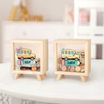 Coquette Bow Star School Bus Pencil Design Wooden Money Box with Name Back to School Gift for Kids (Boîte à crayons en bois avec nom)
