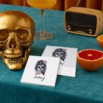 Personifierad Day of the Dead Floral Skull Coasters med namn Festlig present till gotisk dödskalleälskare
