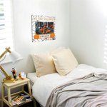 Personlig spindelväv pumpa design foto canvas målning med namn första Halloween heminredning gåva för baby flickor pojkar