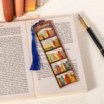 Personalisierte Bücherregal Design Acryl Name Lesezeichen mit Quaste Geburtstag Graduierung Geschenk für Leser Buchliebhaber