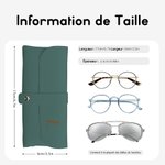 Sac de Rangement pour Lunettes Personnalisé avec Nom Sac en Cuir PU Cadeau Anniversaire Mariage pour Ami Famille