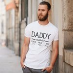 Personalized Daddy Established 100% Cotton T-Shirt with 1-8 Kid Names  and Dates Father's Day Birthday Gift for Dad Grandpa