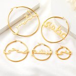 Personalised Hip-hop Arabic Name Large Hoop Earrings Birthday Wedding Eid Gift for Women Girls Islamic Friend