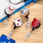 Personalized Handmade Nursing Uniform Bandage Stethoscope Glitter Retractable Silicone Badge Reel with Title Appreciation Gift for Nurse Medical Staff