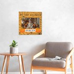 Personlig spindelväv pumpa design foto canvas målning med namn första Halloween heminredning gåva för baby flickor pojkar