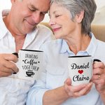 Henkilökohtainen juominen kahvia yhdessä 11oz keraaminen muki nimi valokuva vuosipäivä syntymäpäivä lahja pariskunnalle