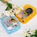 Gepersonaliseerde Geboorte Bloem Potlood Strik Waterdichte Duidelijke Make-up tas met Naam Reis Accessoires Verjaardag Leraar Waardering Gift voor vro