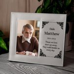 Marco de fotos de piel personalizado Walk Beside Us Every Day con nombre y año Regalo conmemorativo de simpatía por la pérdida de un ser querido