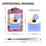 Personalisierte rosa Apple Pencil Food-Grade 20oz Skinny Tumbler und ID Badge Holder mit Namen Wertschätzung zurück zu Schule Geschenk für Lehrer