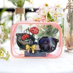 Gepersonaliseerde Geboorte Bloem Potlood Strik Waterdichte Duidelijke Make-up tas met Naam Reis Accessoires Verjaardag Leraar Waardering Gift voor vro