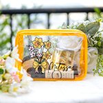 Gepersonaliseerde Geboorte Bloem Potlood Strik Waterdichte Duidelijke Make-up tas met Naam Reis Accessoires Verjaardag Leraar Waardering Gift voor vro