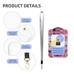 Personalisierte rosa Apple Pencil Food-Grade 20oz Skinny Tumbler und ID Badge Holder mit Namen Wertschätzung zurück zu Schule Geschenk für Lehrer