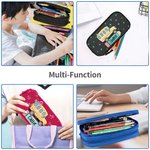 Pochette à crayons personnalisée Coquette Bow Star School Bus Pencil Design with Name Large Capacity Back to School Gift for Kids