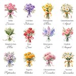 Personalisierte Farbverlauf Trinkflasche 600ml mit Geburtsblumenstrauß und Namen Auto Flasche mit Strohhalm Jahrestag Geburtstag Geschenk für sie