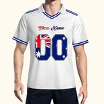 Personalised Multicolour Nation Flag Soccer Unisex Jersey with Name and Number Birthday Game Day Gift for Football Lovers Players