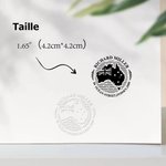 Tampon à Gaufrer Personnalisé avec Nom et Adresse Style Ex Libris Souvenir de Voyage Cadeau pour Ami Famille Voyageur