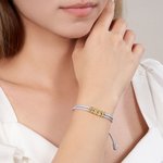 Personalized 3D Bubble Letter Adjustable Bracelet Initial Name Jewellery Birthday Anniversary Gift for Women