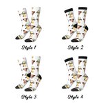 Personalisierte Pickleball Paddel Design Gesicht Foto Rohr Socken mit Namen Geburtstag Jahrestag Geschenk für Pickleball-Liebhaber