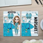 Henkilökohtainen Cartoon Medical Tools raidallinen roikkuu leikepöydän matalan profiilin Clip Valmistuminen arvostus lahja Sairaanhoitaja Lääkäri Medical Student