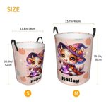 Personalisierte Hochland Kuh wasserdicht Oxford Lagerung Korb mit Namen große Kapazität Veranstalter Halloween Geschenk für Kinder