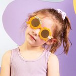 Personalized Multicolor Cute Floral Outdoor Beach Sunglasses Eyewear with Name and Accessory Birthday Children's Day Gift for Kids