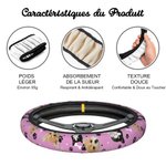 Housse pour Volant de Voiture Antidérapante Personnalisée avec 1-3 Portraits de l'Animal Cadeau Anniversaire pour Amoureux d'Animal de Compagnie