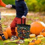 Personalisierte Kürbis Hochland Kuh Design große Süßigkeit Trick oder behandeln Eimer Tasche mit Namen Halloween Party Geschenk für Kinder