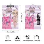 Henkilökohtainen Cartoon Medical Tools raidallinen roikkuu leikepöydän matalan profiilin Clip Valmistuminen arvostus lahja Sairaanhoitaja Lääkäri Medical Student