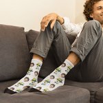 Personalisierte Pickleball Paddel Design Gesicht Foto Rohr Socken mit Namen Geburtstag Jahrestag Geschenk für Pickleball-Liebhaber