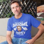 Personalised This Is What An Awesome Grandpa Looks Like 100% Cotton T-shirt with Photo and Title Father's Day Gift for Dad Grandpa