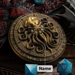 Personlig graverad Cthulhu Dice Spinner med namn Födelsedag Brädspel RPG Bordsfest Present för Cthulhu-älskare