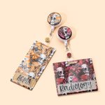 Enrouleur de Badge d'Identification Personnalisé avec Texte Motif Crâne Cadeau Remerciement Halloween pour Infirmière Médecin et Personnel Médical