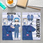 Henkilökohtainen Cartoon Medical Tools raidallinen roikkuu leikepöydän matalan profiilin Clip Valmistuminen arvostus lahja Sairaanhoitaja Lääkäri Medical Student