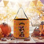 Personalisierte Kürbis Hochland Kuh Design große Süßigkeit Trick oder behandeln Eimer Tasche mit Namen Halloween Party Geschenk für Kinder
