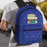 Personalisierte Coquette Bow Star School Bus Design wasserdicht Kind Schule Rucksack mit Namen zurück zu Schule Geburtstag Geschenk für Jungen Mädchen