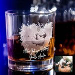 Personalisiertes Whiskyglas mit Familienfoto für Vater Ehemann Freunde zum Geburtstag Vatertag Weihnachten