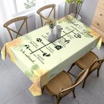 Personlig tidslinje for kjærlighetshistorie Rektangulær duk med navn og dato Flekkbestandig husoppvarmingsjubileumsgave til par