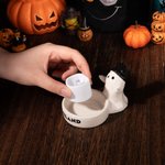 Personalized Cute Little Ghost Ceramic Candle Holder with Name Home Decor Best Halloween Gift for Family Friend