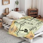 Personalized Love Story Timeline Design Soft Throw Blanket with Name and Date Home Decor Anniversary Valentine's Day Gift for Couple